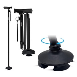 Andvari Walking Cane for Men All Terrain - Walking Canes for Men - Walking Stick - Quad Base Walking Sticks for Seniors