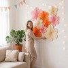 molicorl Outdoor Tissue Paper Flowers Hanging Fan Decorations