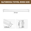IWIWE 24 Inch Clear Square Towel Bar Replacement Rod for