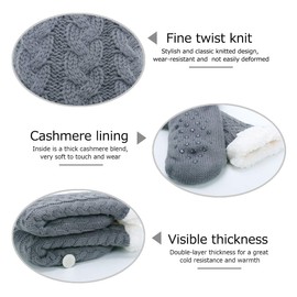 Slipper Socks - Winter Ladies Non Slip Soft Cozy Slipper Socks Fleece Lined Fluffy Socks Knitted Warm Home Socks