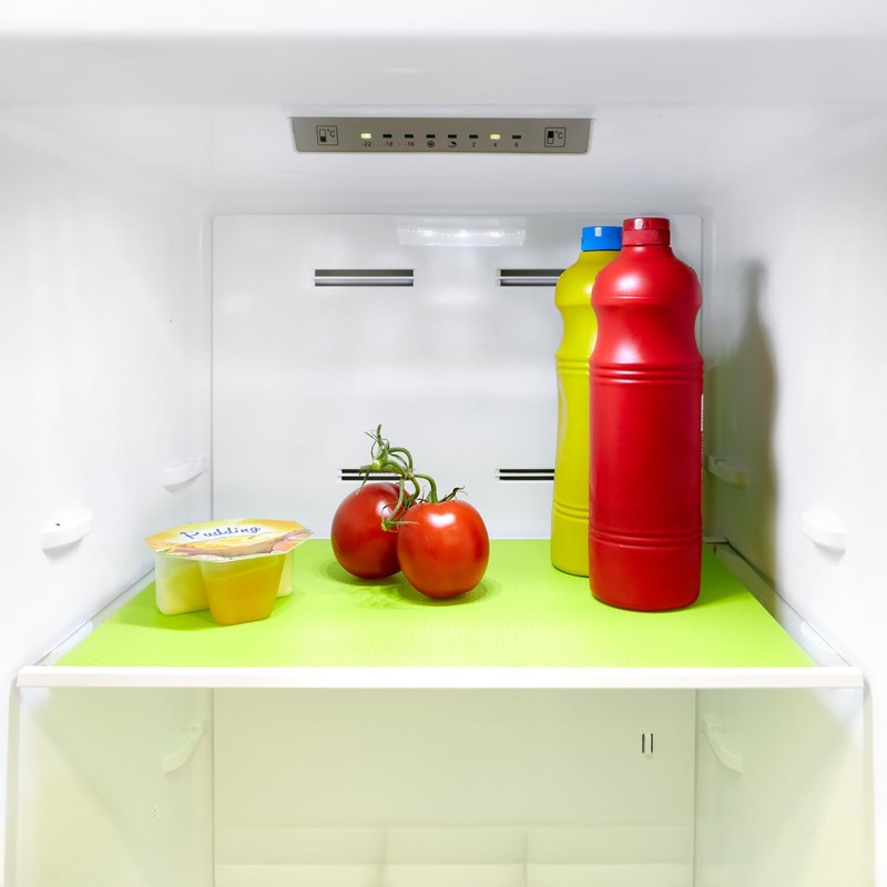com-four® 8 x Fridge Mats - Antibacterial Non-Slip Mats -