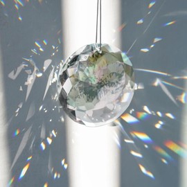 75 mm Bauhinia Faceted Crystals Suncatcher Large Window Prisms Suncatcher Ornament Rainbow Maker Chandelier Crystal Pendant