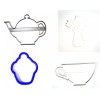 AJT TEA PARTY AFTERNOON BRITISH TRADITION BIRTHDAY WEDDING COOKIE CUTTER