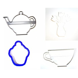 AJT TEA PARTY AFTERNOON BRITISH TRADITION BIRTHDAY WEDDING COOKIE CUTTER USA PR1057