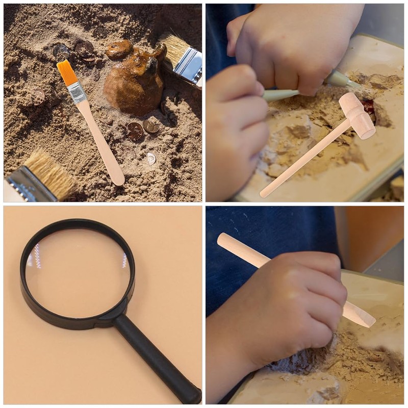 3 Sets of Excavation Tools: Archaeological Dig Tool Kit for