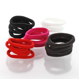 My Lello Small Premium Hair Tie Ponytail Holder Hair Bands -Seamless - Variety A 100pcs