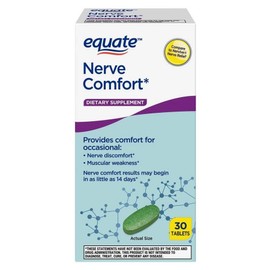 Equate Nerve Comfort Theanine Vitamin B Calcium Equate Nerve Comfort, 1 unit, 30 tablets / 이퀘이트 너브 컴포트 테아닌 비타민B 칼슘 Equate Nerve Comfort, 1개, 30정