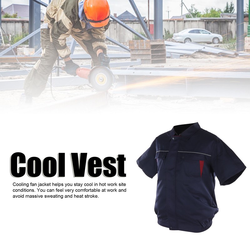 USB Cooling Jacket with Fans Short Sleeve USB Cooling Fan