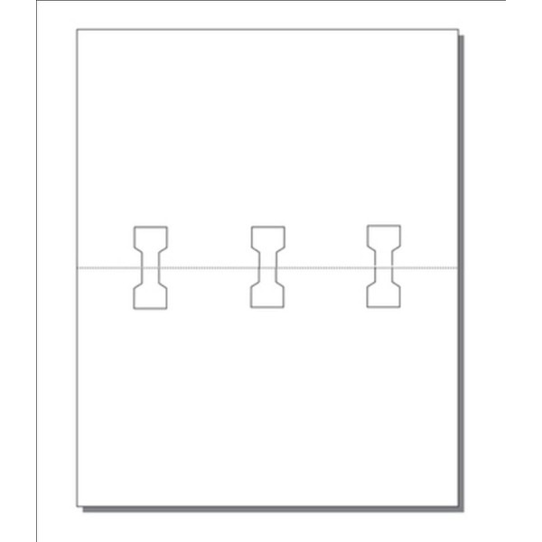 Print-Ready Rotary File Cards (5" x 4"), 2-UP, Die-Cut on