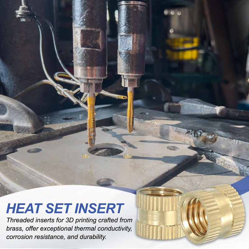 PATIKIL 12 Pcs Threaded Inserts Heat Set, M10x10x12mm Female Brass