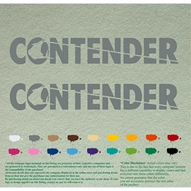 Pair of Contender Boats Compatible Replacement Decals Vinyl Stickers Boat Outboard Motor Set of 2 (12", Grey 071)