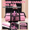 DIFFLIFE Pink Tool Bag, 126-Piece Lady's Home Repairing Tool Set
