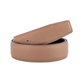 Vatee's Women's/Men's Real Leather Replacement Belt Strap No Buckle 1 1/2"(38mm) Wide 39" Long Khaki