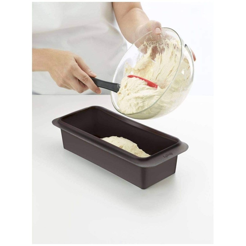 Lékué Kastenbackform, Silikon, braun, 25 cm, 18x18x8 cm