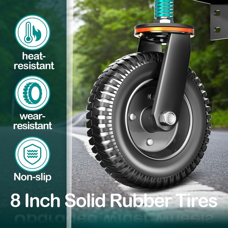 6 Inch Heavy Duty Gate Wheel, 650 lb Capacity, Fits