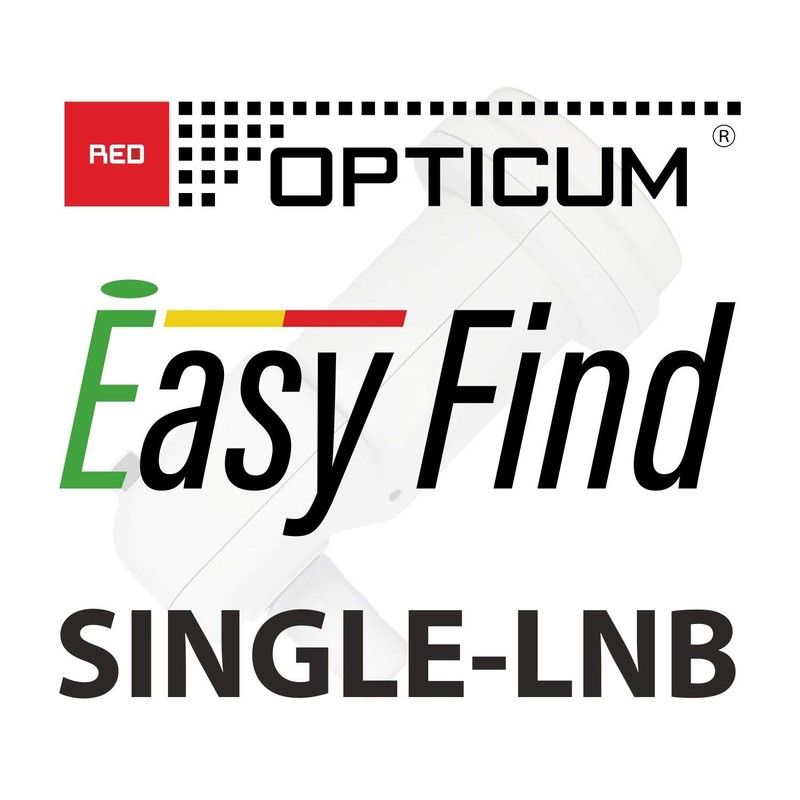 RED OPTICUM Easyfind LNB Single, Heat and Cold-Resistant Digital LNB
