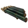 Peruvian panpipes featuring leaf pattern