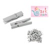 100 Mini Wooden pegs (Silver)