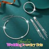 Aukmla Rhinestone Wedding Jewelry Sets Silver Choker Necklaces and Earring
