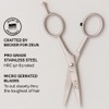 ZEUS Stainless Steel Beard Trimming Scissors with Leather Case, Facial