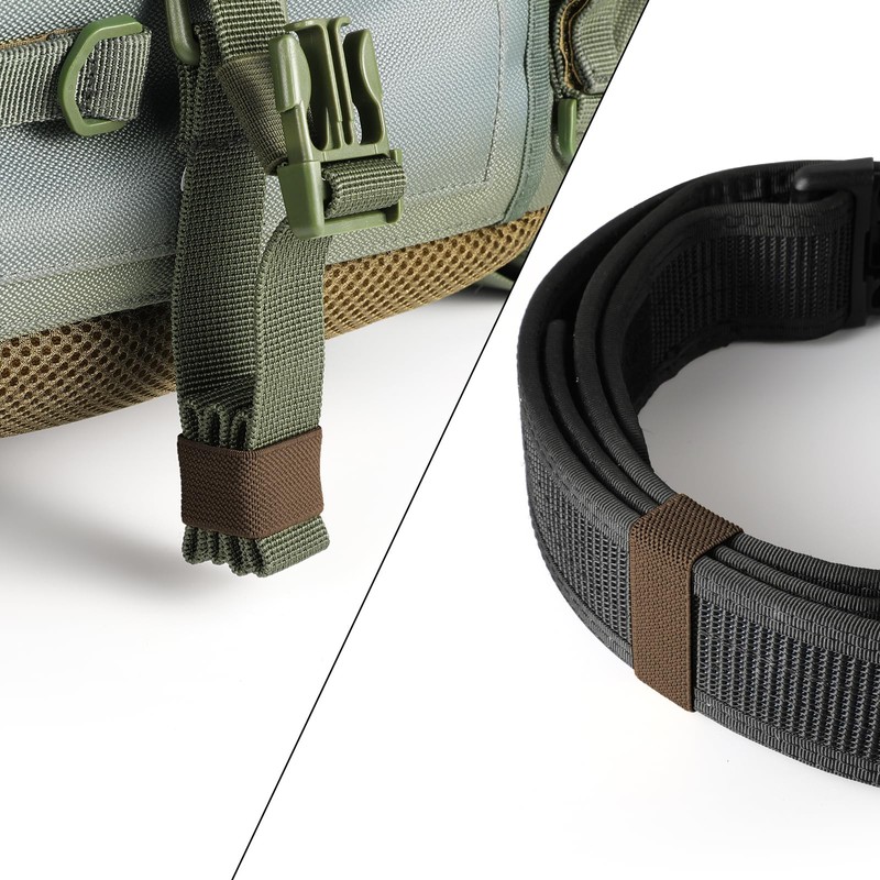 FRTKK 10 Pcs Elastic Belt Keepers Strap Organizers Web Belt