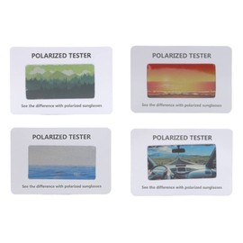 Juanbao Pure Life 4 PCS Polarized Glasses Test Card,Polarization Sunglasses Tester, Polarized Glasses Check Paper Accessories