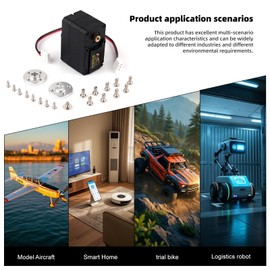 RCmall Feetech STS3215 19KG 7.4V Digital Servo 360° Continuous Rotation Dual Axis TTL Bus for SO-ARM100 Robotic Arm, DIY Programming Robot (2 Servos)