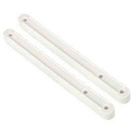 sourcing map Drawer Slides, 2Pcs 180mm - Plastic Drawer Rails, Side Mounted Grooved Guide Rails for Cabinet Drawers Bedside Tables Wardrobe Dressers (White)