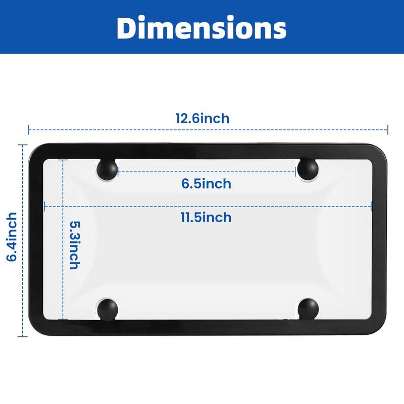 License Plate Frame, 2 Pack License Plate Cover, License Plate