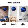 Blue Wall Clock for Living Room Decor Kitchen Wall Clocks