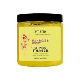 L'emarie Gel Fijador Definidor Con Musgo Irlandés Y Miel Para Cabello Con Curvas, Ondulado Y Liso: Fijación Duradera, Sin Sensación Pegajosa, Sin Desc