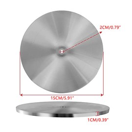 TopHomer Disc Master Base Lap Plate Arbor Grinding Pads Aluminum Polishing Base Backer for Flat Abrasive Wheels Slant Cabber Polishing Machine Dia 6" (0.8 Inch Hole)