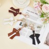 NICENEEDED 4 PCS Bow Leather Keychain, Small Elegant Bow Keychain