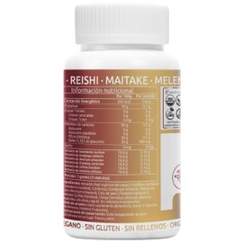 Griibok | Hongo Melena de León + Reishi + Cordyceps + Maitake + Chaga + Cola de Pavo| 90 cápusulas de 330 mg c/u