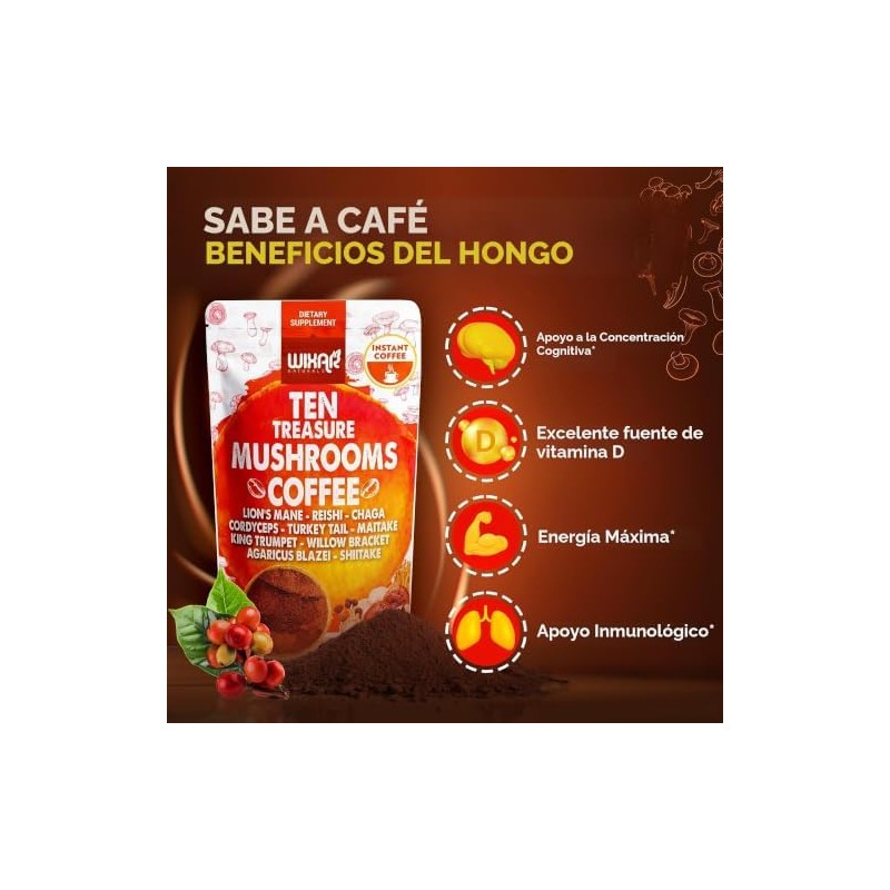 NOVIIML room Coffee Blend - Ten Treasure Mushrooms Extract Instant