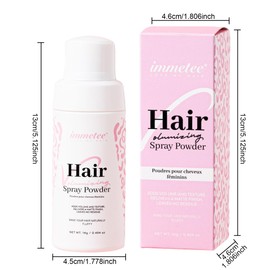 immetee Texture Powder, Volumizing Powder for Hair Volume & Texture, Opaque Effect & Natural Finish, Hair Volume Spray Root Lifting Powders 14g