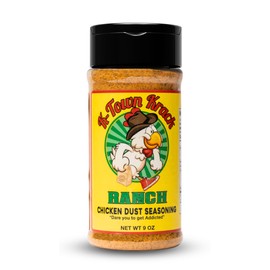 K-Town Krack - Ranch Chicken Dust Seasoning - Ranch Seasoning, Chicken Rub & BBQ Rub Seasoning for Chicken, Beef, Pork, Fish - Chicken Seasoning, Spice Rub, Ranch Seasoning Powder & Ranch Topping 9oz