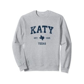Katy Texas TX Vintage Sport-Design Marineblau Sweatshirt
