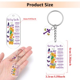 Christian Gifts for Women Faith Acrylic Christian Keychain Inspirational Bible Verse Faith Keychain Inspirational Religious Birthday Gifts Spiritual Baptism Gift for Women Men Bible Keyring