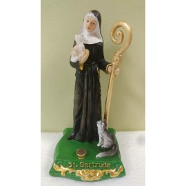 St. Gertrude, the Patron Saint of Cats - Figure