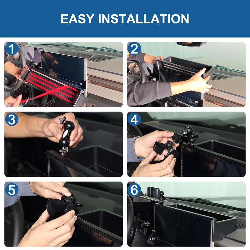 Center Console Dashboard Storage Box Phone Holder Mount for Hummer