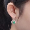 St Patricks Day Shamrock Earrings for Women Sterling Silver Tree