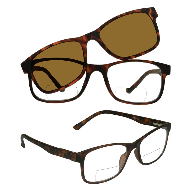 proSPORT Bifocal Sun Glasses Magnetic Polarized Clip On 2 in