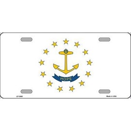 Smart Blonde LP-3600 Rhode Island State Flag Metal Novelty License Plate