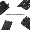 goldenwarm 3 Pack 4in Black Door Hinges Interior Door Hinges