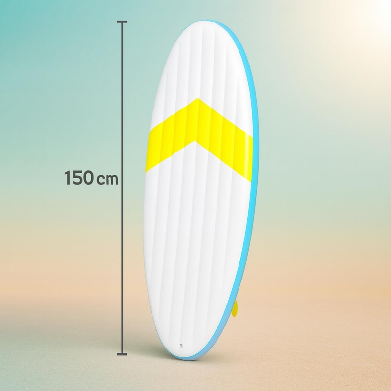 150 cm Inflatable Surfboard | Blow Up Pool Float, Tropical