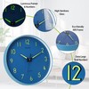 MEIRED Night Light Wall Clock 12 Inch Silent Non Ticking