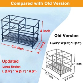 Dseap Toothbrush Holder, Electric Toothbrush Holder - Stainless Steel Tooth Brush Holder, Toothpaste Holder Organizer Stand Caddy for Bathroom, Black