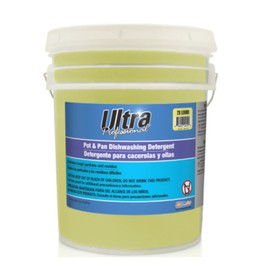Ultra Professional ™ 5 Gallon Pot & Pan Dishwashing Detergent Dish Cleaning Liquid, Lemon Scent, Yellow - Powerful Grease Remover