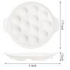 Okllen 4 Pack Ceramic Escargot Plates with 12 Holes and